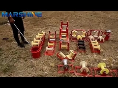 อลูมิเนียมเคเบิล ไนลอนล้อ Skyward มุม stringing pulley บล็อกกับ 5kn จํานวนภาระ